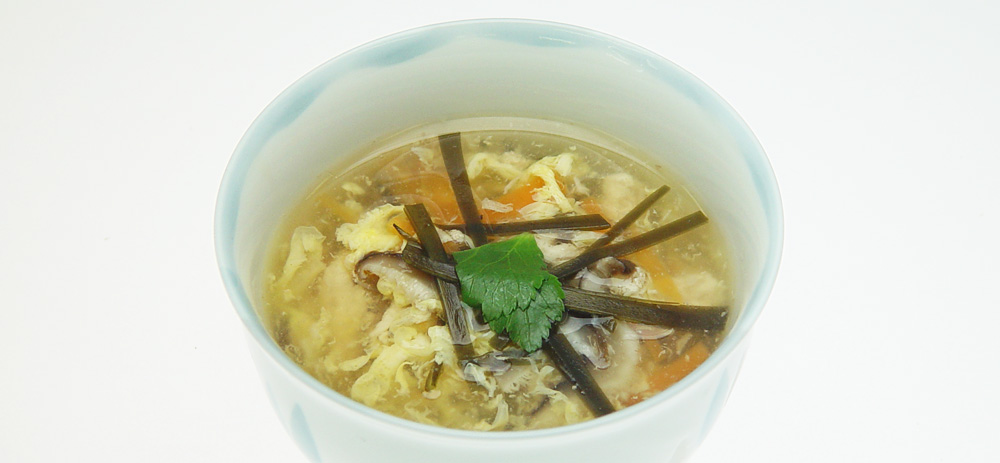 Chinese egg drop kombu soup