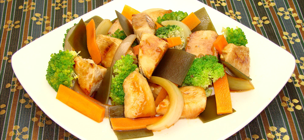 Teriyaki Stir-fry with Kombu and Chicken